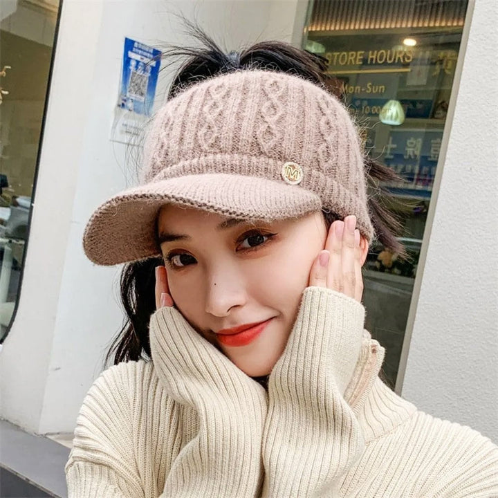 Julie Knitted Baseball Cap | Casual & Trendy-Coffee-State of Style