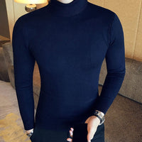 JusticesShirt | Wool Turtleneck Sweater for Men | Warm & Stylish Knit-Midnight Blue-XS-State of Style