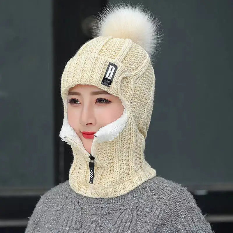 Katelyn Knitted Balaclava | Stylish, Warm & Versatile-Beige-State of Style