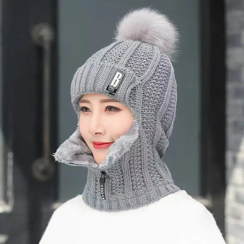 Katelyn Knitted Balaclava | Stylish, Warm & Versatile-Grey-State of Style