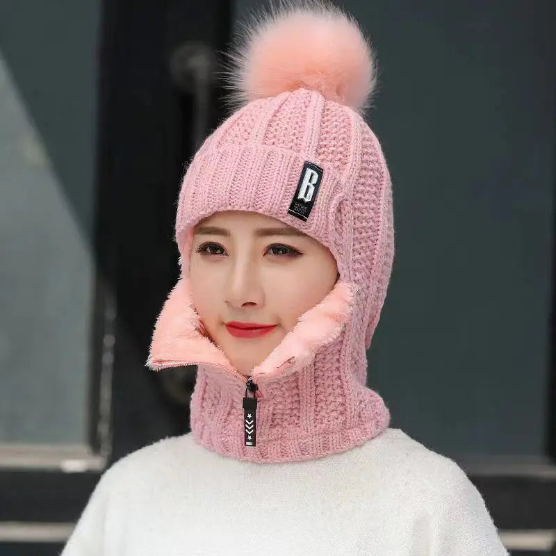 Katelyn Knitted Balaclava | Stylish, Warm & Versatile-Pink-State of Style