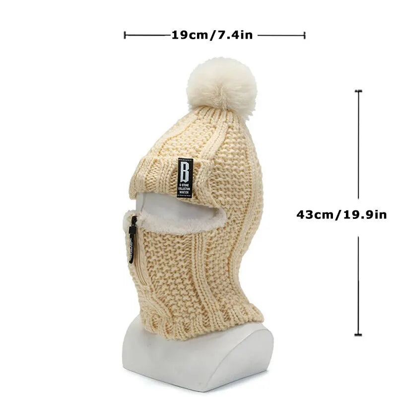 Katelyn Knitted Balaclava | Stylish, Warm & Versatile-Red-State of Style