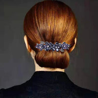 Katherina Traditional Hair Accessory – Vintage Rhinestone Floral Clip-Pink-State of Style