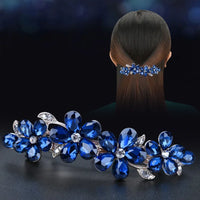 Katherina Traditional Hair Accessory – Vintage Rhinestone Floral Clip-Pink-State of Style