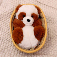 Plush panda with removable basket – softly stuffed and decorative – 20 cm