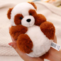 Plush panda with removable basket – softly stuffed and decorative – 20 cm