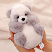 Plush panda with removable basket – softly stuffed and decorative – 20 cm