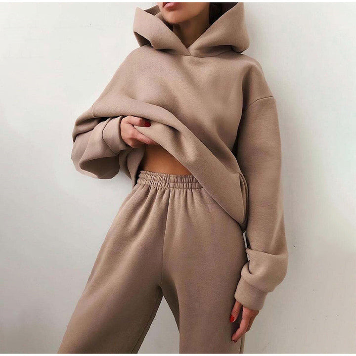 Kays Suit | Plus Size Jogging Suit for Women | Comfortable Activewear-Khaki-S-State of Style