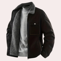 Kebell - Warm Lined Winter Jacket for Men-Black-S-State of Style