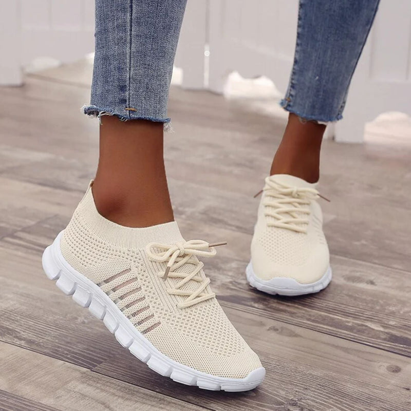 KellysSneaks | Shoes for Women | Stylish & Comfortable Footwear-Beige-4.5-State of Style