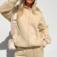 KellysSuit | Tracksuit for Women | Comfortable & Stylish Activewear-Khaki-S-State of Style