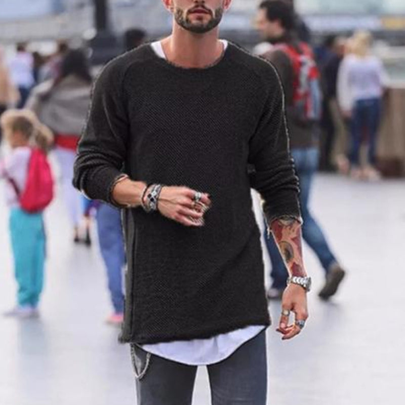 KenziesShirt | Long Jersey with Round Neck for Men | Casual & Stylish-Orange-S-State of Style