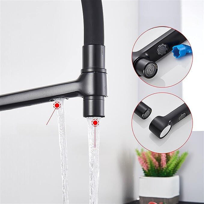 Kitchen Tap with Double Outlet and Water Filtration - PureFlow Duo-Chromium-State of Style