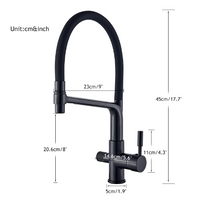 Kitchen Tap with Double Outlet and Water Filtration - PureFlow Duo-Chromium-State of Style