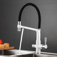 Kitchen Tap with Double Outlet and Water Filtration - PureFlow Duo-White-State of Style