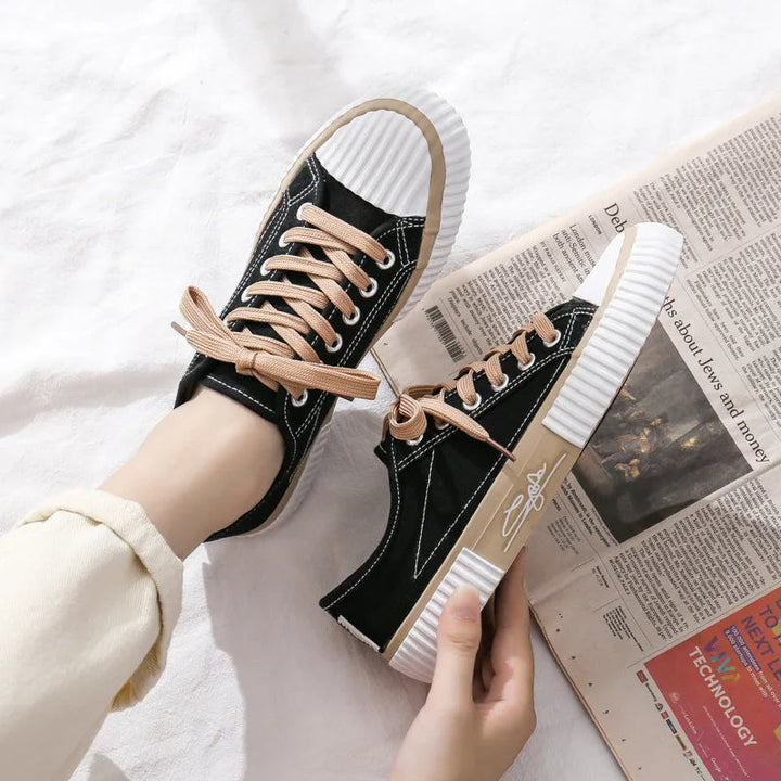 Kitty Kickers Sneakers – Sporty & Stylish Canvas Shoes for Everyday Wear-Black-6.5 (23.5cm)-State of Style