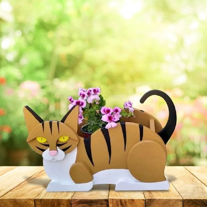 KittyKraft Cat-Shaped DIY Garden Pot-Ginger Yellow Eye-State of Style
