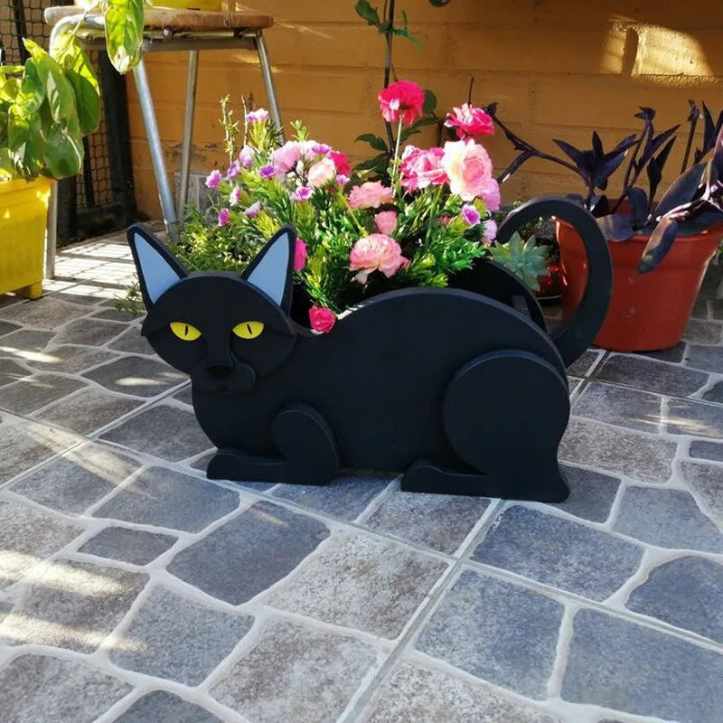 KittyKraft Cat-Shaped DIY Garden Pot-White-State of Style