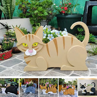 KittyKraft Cat-Shaped DIY Garden Pot-White-State of Style