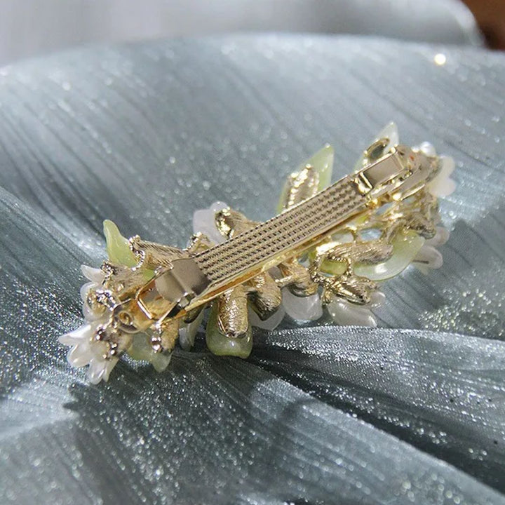 Klarissa Traditional Hair Accessory – Vintage Lily & Pearl Hairpin-Blue-State of Style