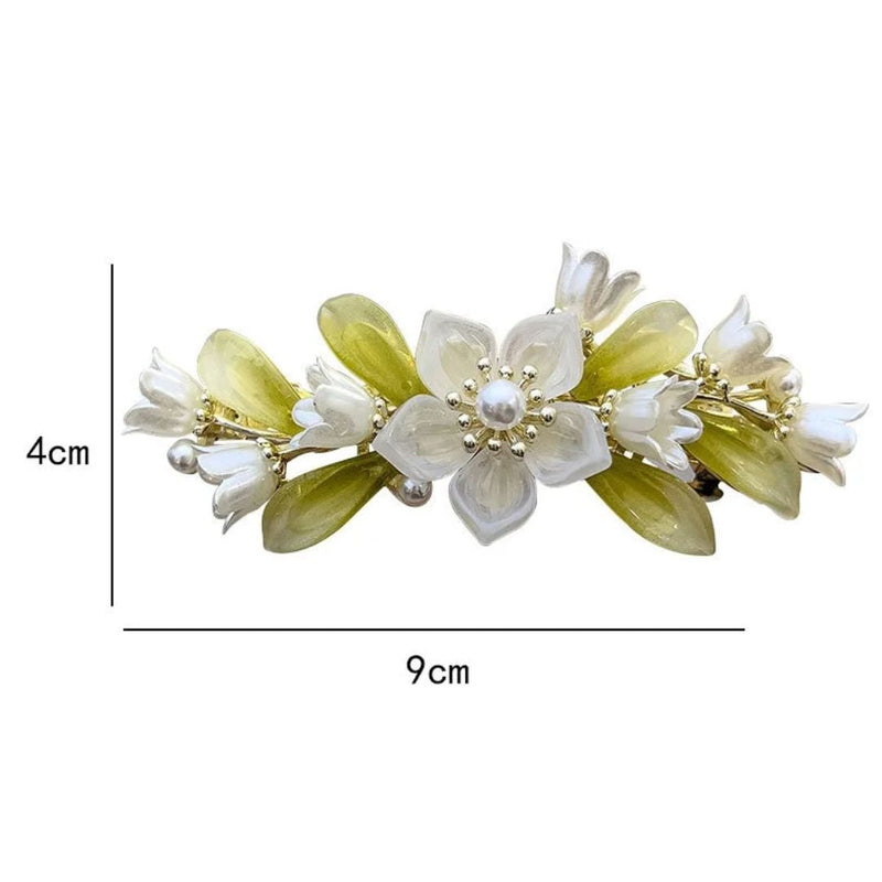 Klarissa Traditional Hair Accessory – Vintage Lily & Pearl Hairpin-Blue-State of Style
