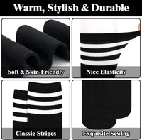 Knee High Socks - Lilac-3 pairs black-State of Style
