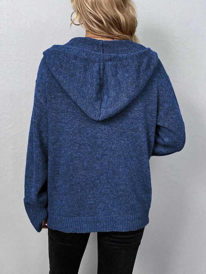 Knitted Cardigan with Hood - Mila-Grey-S-State of Style