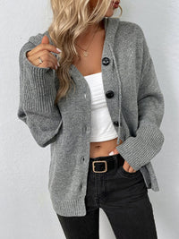 Knitted Cardigan with Hood - Mila-Grey-S-State of Style