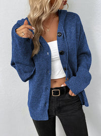 Knitted Cardigan with Hood - Mila-Light Blue-S-State of Style