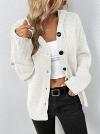 Knitted Cardigan with Hood - Mila-White-S-State of Style