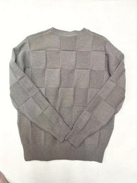 Knitted Crew Neck Sweater with Stretch - Caleb-White-M-State of Style