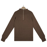 Knitted Half-Zip Jumper - Sienna-Cream White-S-State of Style