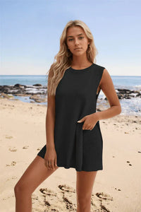 Knitted Ladies' Summer Top with Boat Neck – Romée-Black-S-State of Style