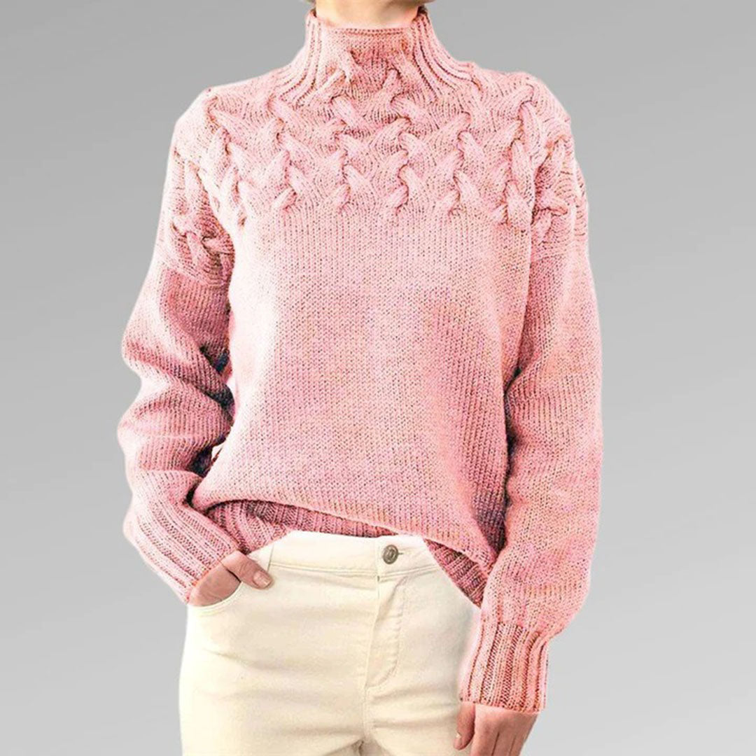 Knitted Ladies' Turtleneck - Isabelle-Light Blue-S-State of Style