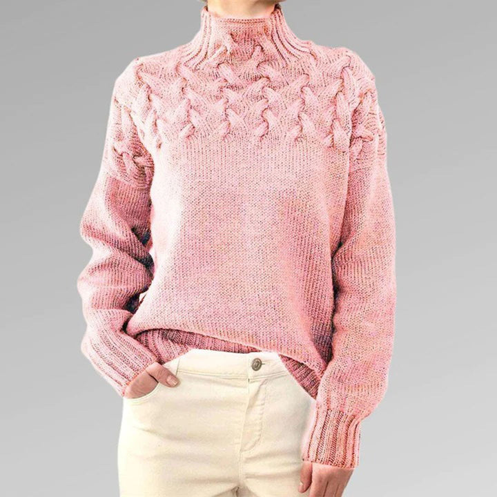 Knitted Ladies' Turtleneck - Isabelle-Light Blue-S-State of Style