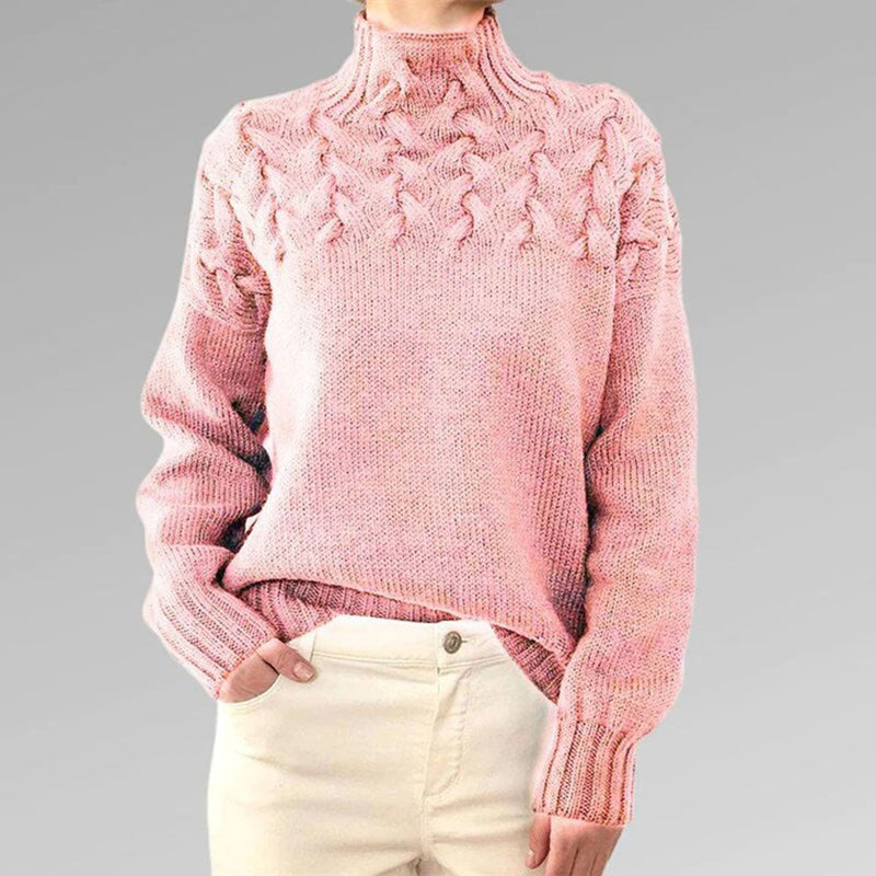 Knitted Ladies' Turtleneck - Isabelle-Light Blue-S-State of Style