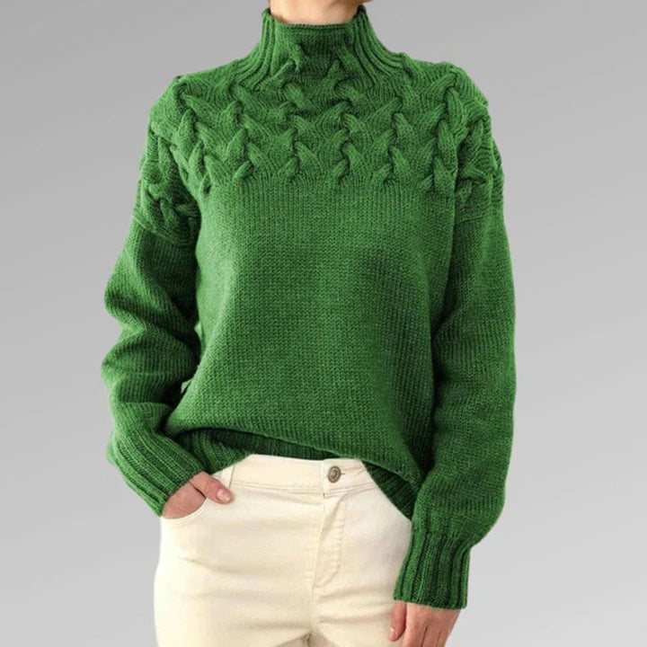 Knitted Ladies' Turtleneck - Isabelle-Light Blue-S-State of Style