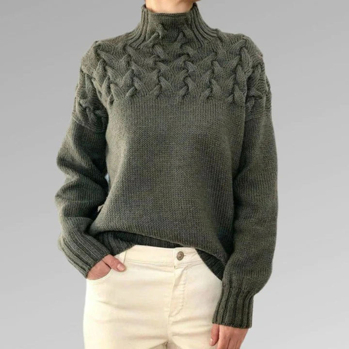 Knitted Ladies' Turtleneck - Isabelle-Light Blue-S-State of Style