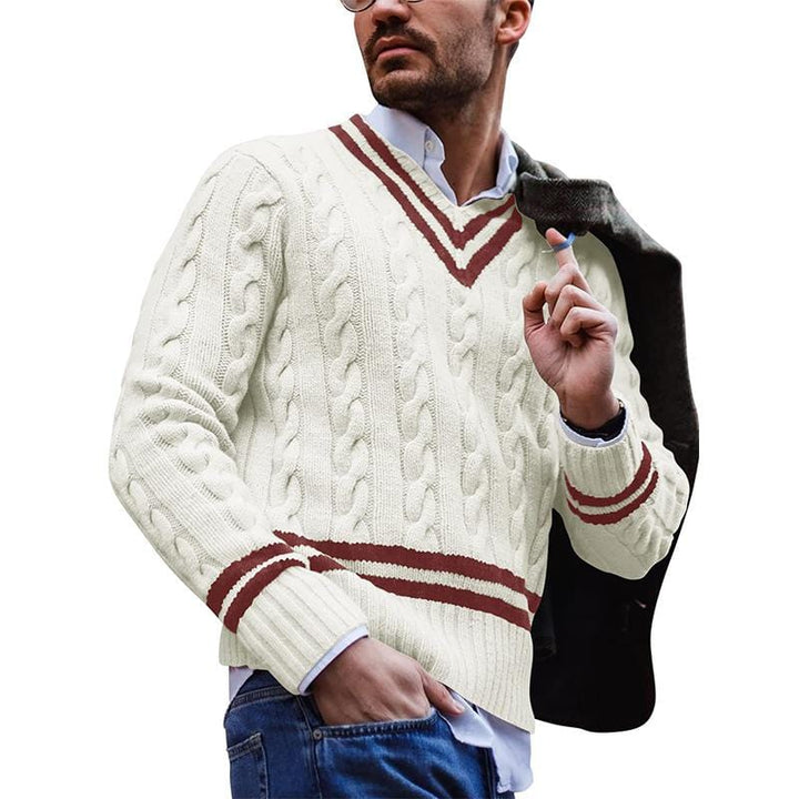 Knitted Men's Jumper - Noah-Beige-S-State of Style