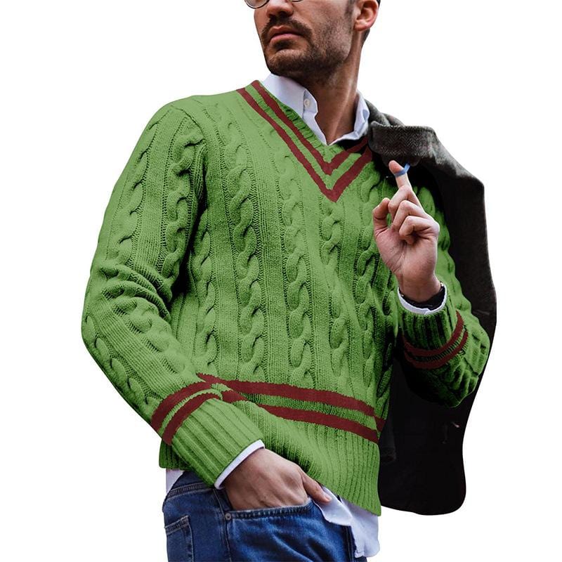 Knitted Men's Jumper - Noah-Green-S-State of Style