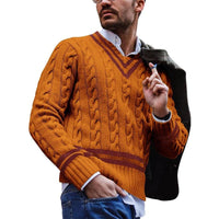 Knitted Men's Jumper - Noah-Orange-S-State of Style