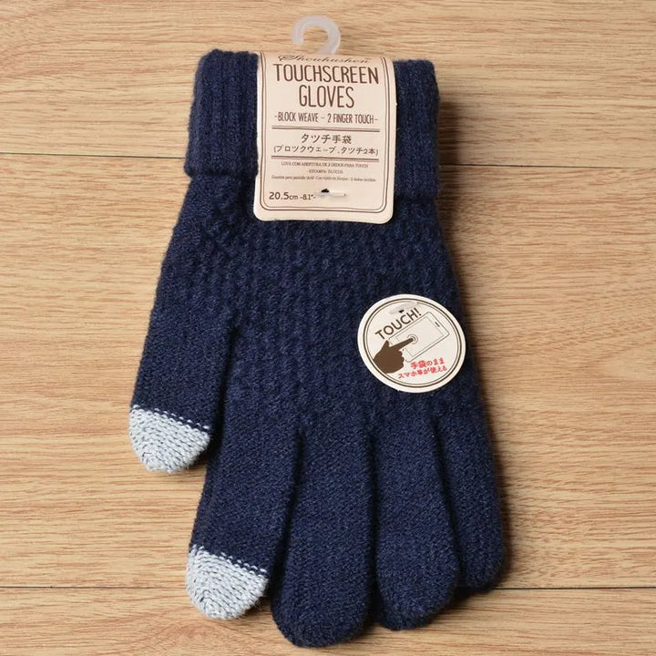 Knitted Touchscreen Gloves for Women - Amara-Black-State of Style