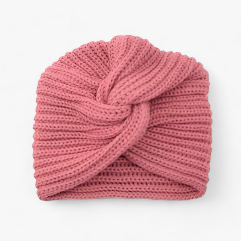 Knitted Turban for Women - Luxe Comfort in Cashmere - Luna-Pink-State of Style