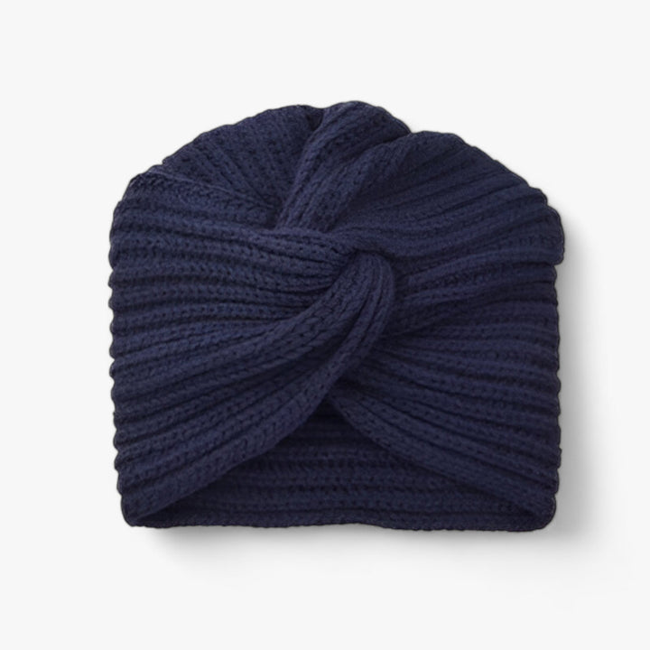 Knitted Turban for Women - Luxurious Comfort in Cashmere - Luna-Blue-State of Style