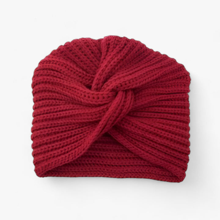Knitted Turban for Women - Luxurious Comfort in Cashmere - Luna-Red-State of Style