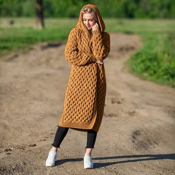 Knitted Warm and Soft Cardigan - Emma-Bronze-S-State of Style