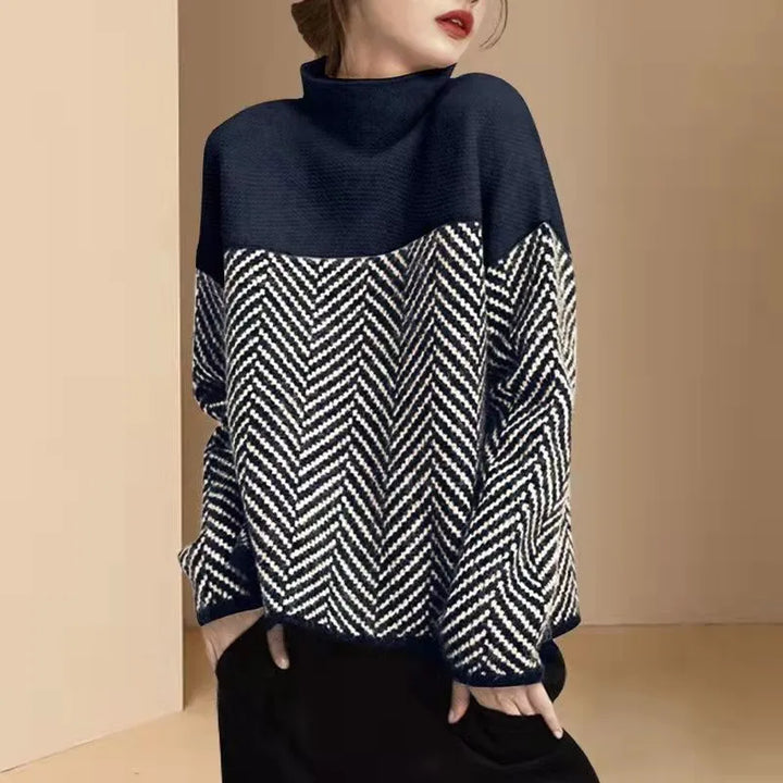 Knitted Women's Sweater - Vintage Charm-Black-One size fits all-State of Style