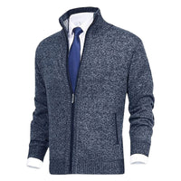 Knitted Zip-Up Vest for Men – Theo-Blue-XS-State of Style