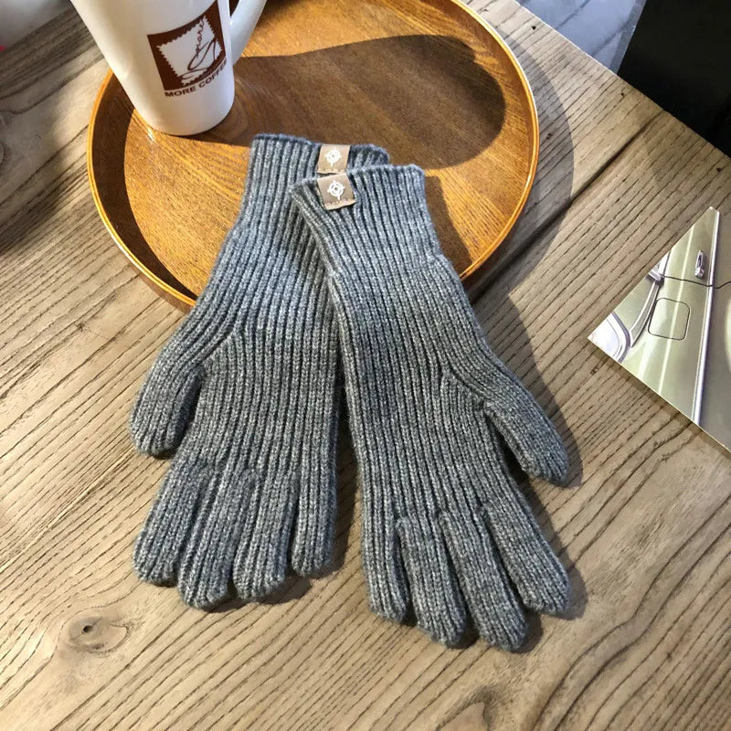 Kris Knitted Gloves | Warm, Stylish & Touchscreen-Friendly-Grey-State of Style