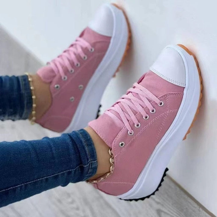 KristiensSneaks | Platform Sneakers for Women | Trendy Elevated Shoes-White-4.5-State of Style